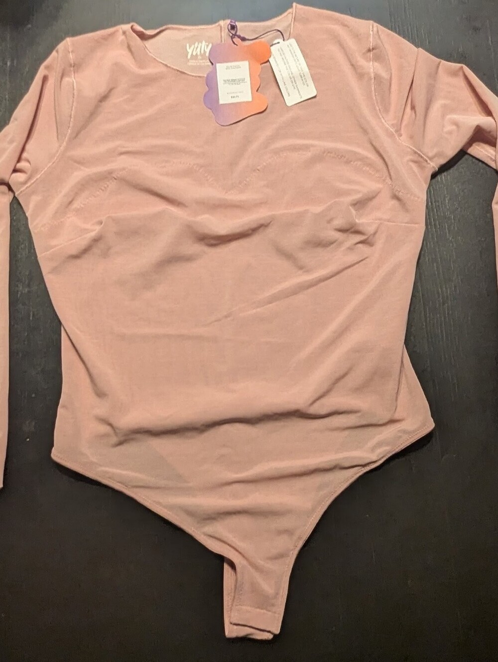 YITTY Long-Sleeve Rose Blush Bodysuit Size XL